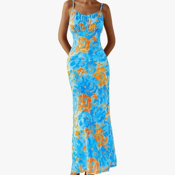 Vibrant Floral Maxi Dress - Picture 4 of 5